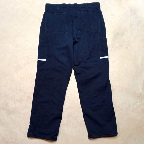 *READ* Fedex Stan Herman Fleece Lined Work Uniform Reflective Pants - Size 36x30 - Picture 1 of 12